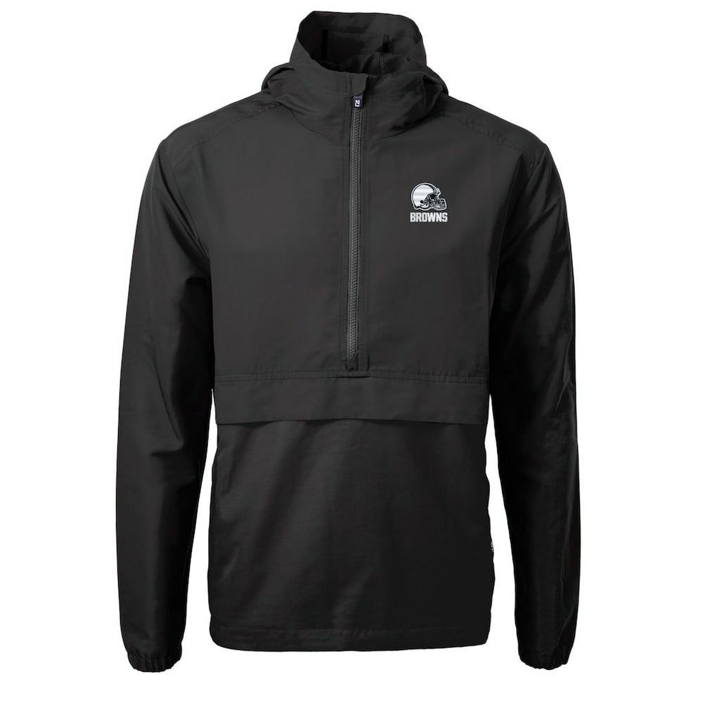 Cleveland Browns  Cutter & Buck Charter Eco Recycled Anorak Half-Zip Hoodie Jacket