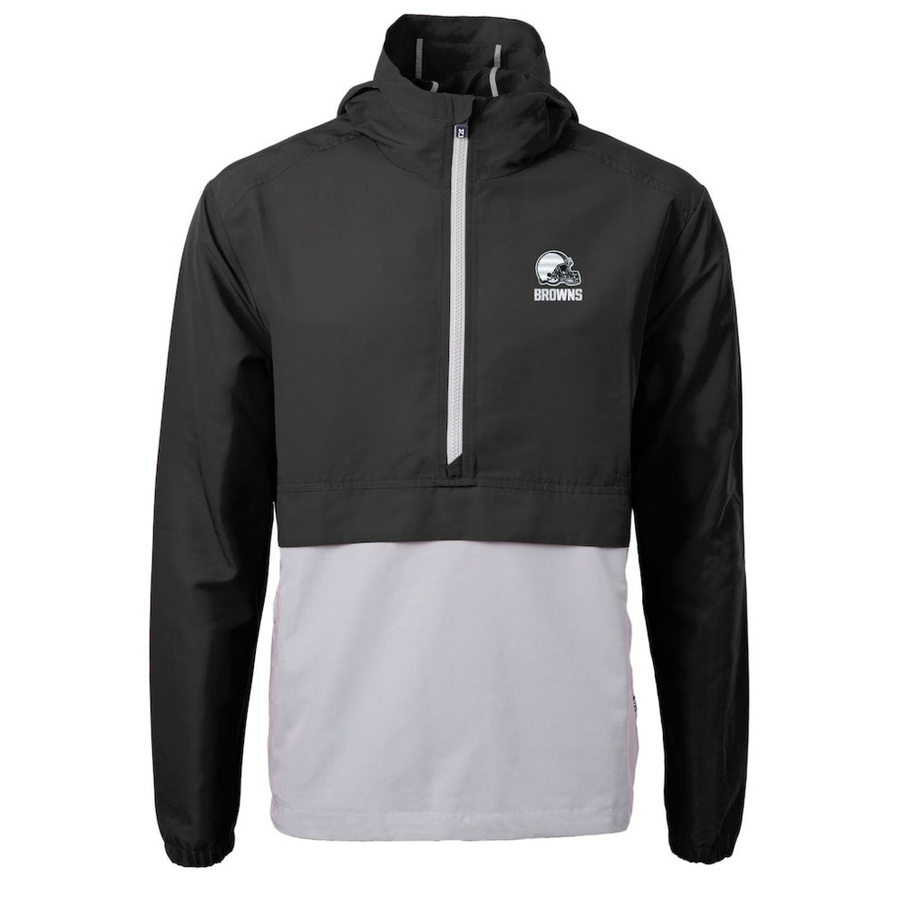 Cleveland Browns  Cutter & Buck Charter Eco Recycled Anorak Half-Zip Hoodie Jacket