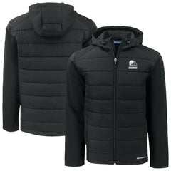 Cleveland Browns  Cutter & Buck Evoke Hybrid Eco Softshell Recycled Full-Zip Hooded Jacket