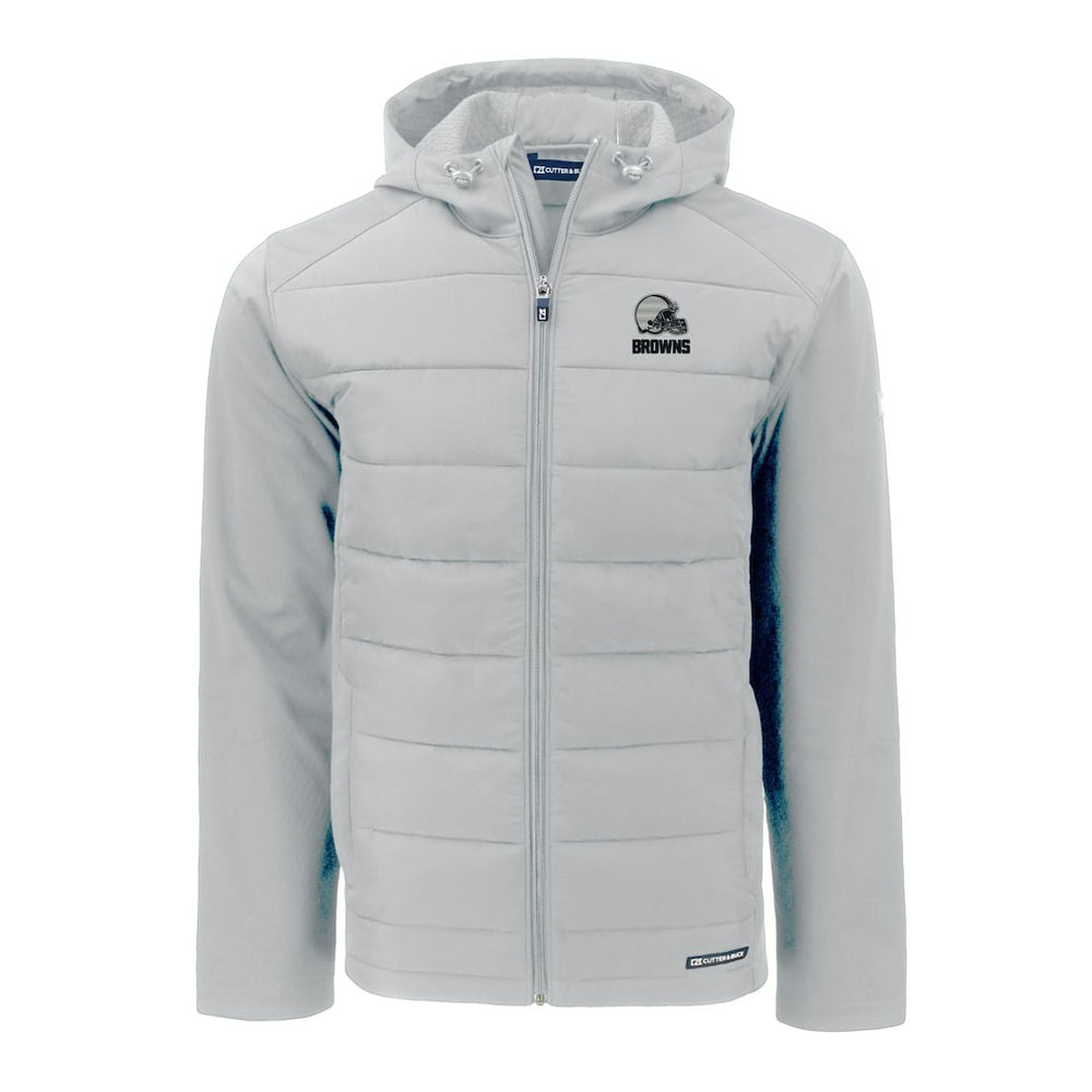 Cleveland Browns  Cutter & Buck Evoke Hybrid Eco Softshell Recycled Full-Zip Hooded Jacket