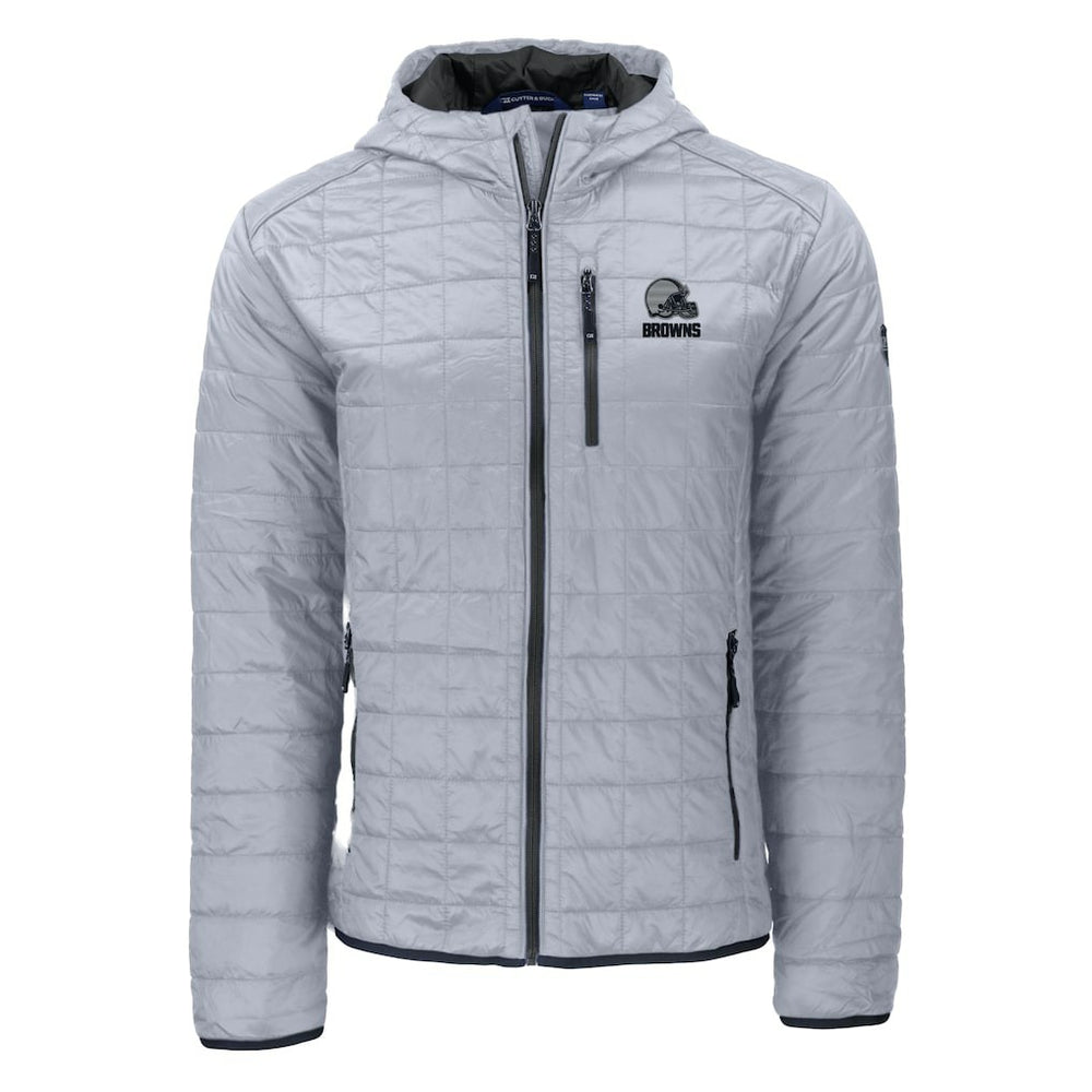 Cleveland Browns  Cutter & Buck Rainier Primaloft Eco Full-Zip Hooded Jacket