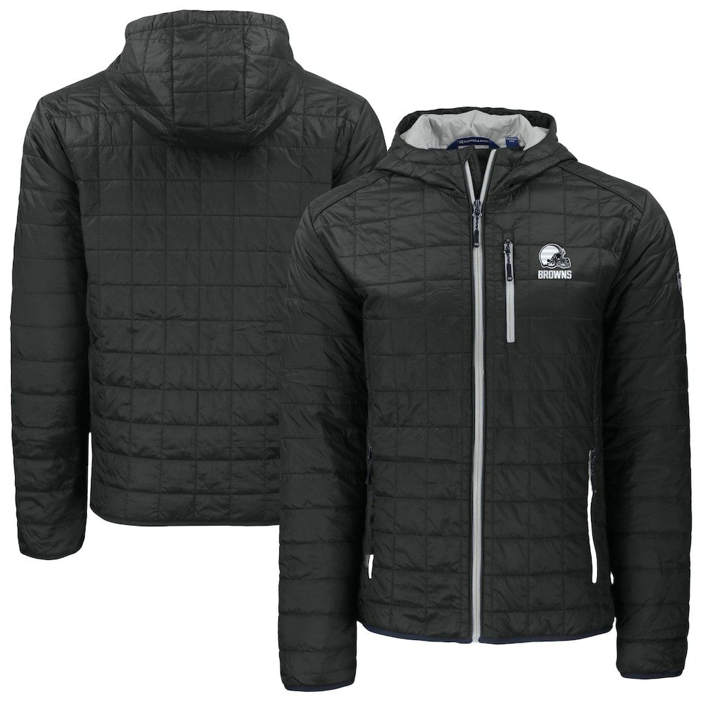 Cleveland Browns  Cutter & Buck Rainier Primaloft Eco Full-Zip Hooded Jacket