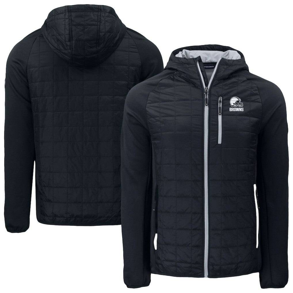 Cleveland Browns  Cutter & Buck Rainier Primaloft Eco Full-Zip Hoodie Hybrid Jacket