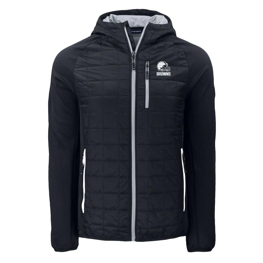 Cleveland Browns  Cutter & Buck Rainier Primaloft Eco Full-Zip Hoodie Hybrid Jacket