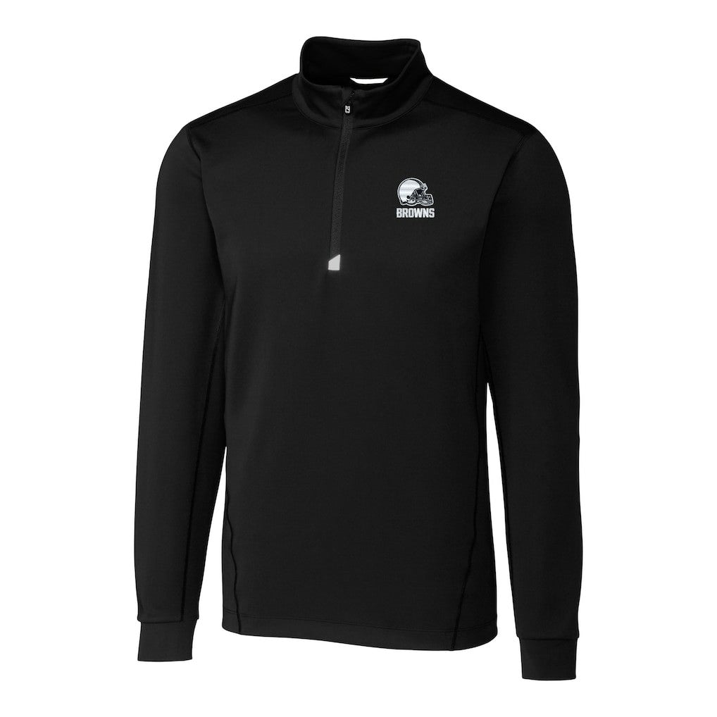 Cleveland Browns  Cutter & Buck Big & Tall Traverse Stretch Eco Quarter-Zip Pullover Top