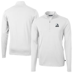 Cleveland Browns  Cutter & Buck Big & Tall Virtue Eco Pique Recycled Quarter-Zip Pullover Top