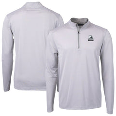 Cleveland Browns  Cutter & Buck Big & Tall Virtue Eco Pique Micro Stripe Recycled Quarter-Zip Pullover Top