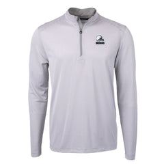 Cleveland Browns  Cutter & Buck Big & Tall Virtue Eco Pique Micro Stripe Recycled Quarter-Zip Pullover Top