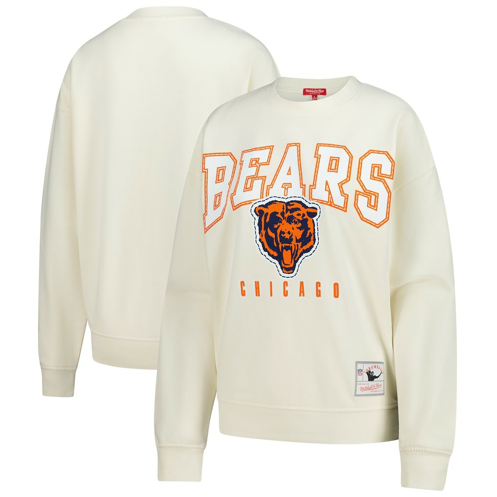 Chicago Bears Mitchell & Ness Women's Fandom Fleece Pullover Sweatshirt