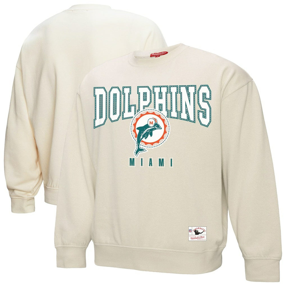 Miami Dolphins Mitchell & Ness Women's Fandom Fleece Pullover Sweatshirt