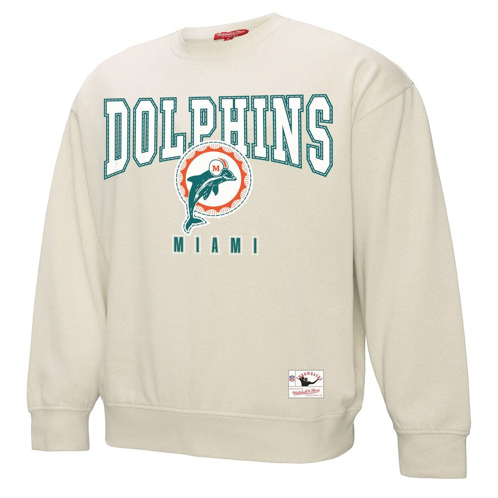 Miami Dolphins Mitchell & Ness Women's Fandom Fleece Pullover Sweatshirt
