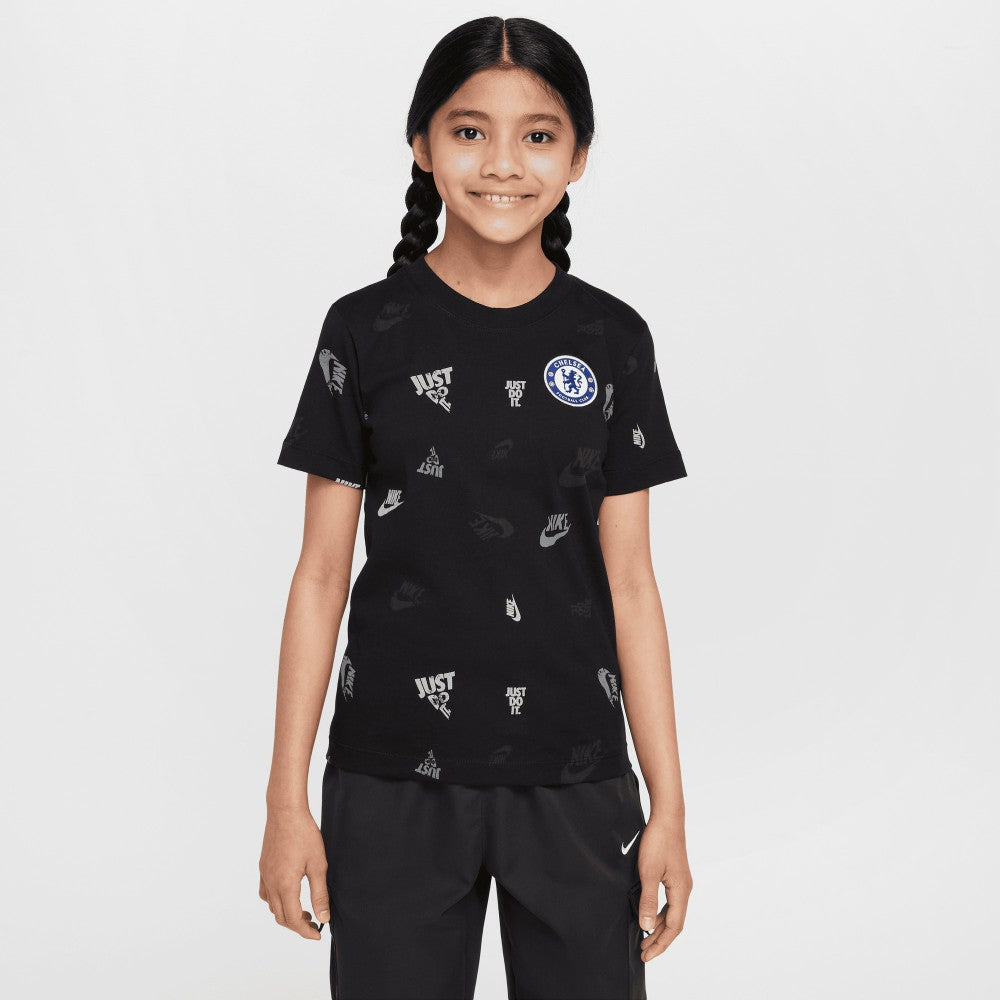 Chelsea Youth Just Do It Crest T-Shirt Black - Nike