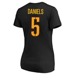 Washington Commanders  Jayden Daniels  Women's Plus Size Fair Catch Name & Number Scoop Neck T-Shirt