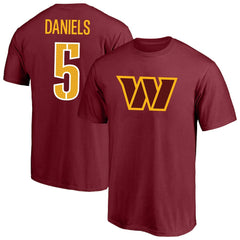 Washington Commanders Fanatics Jayden Daniels  Big & Tall Player Name & Number T-Shirt
