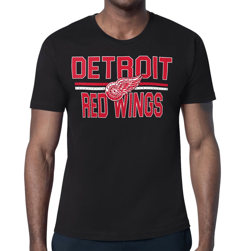 Detroit Red Wings Starter Mesh Look Team Name T-Shirt For Sale