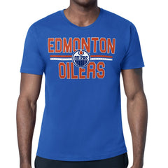 Edmonton Oilers Starter Mesh Look Team Name T-Shirt Outlet