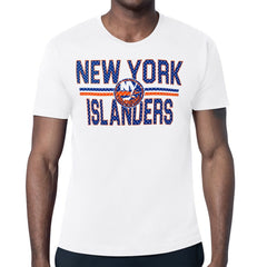 New York Islanders Starter Mesh Look Team Name T-Shirt For Sale