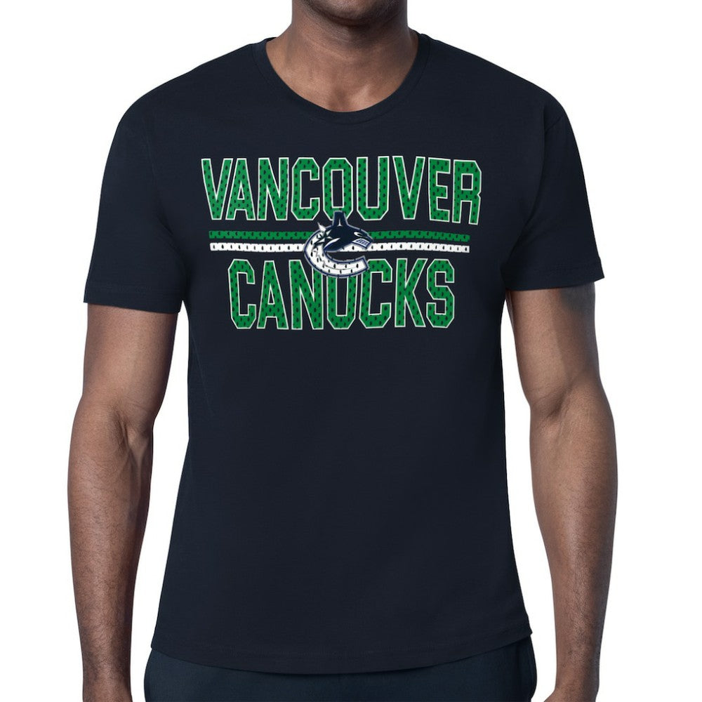 Vancouver Canucks Starter Mesh Look Team Name T-Shirt For Sale
