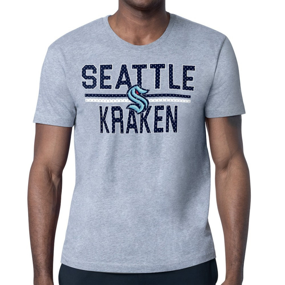 Seattle Kraken Starter Mesh Look Team Name T-Shirt On Sale