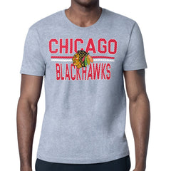 Chicago Blackhawks Starter Mesh Look Team Name T-Shirt Outlet