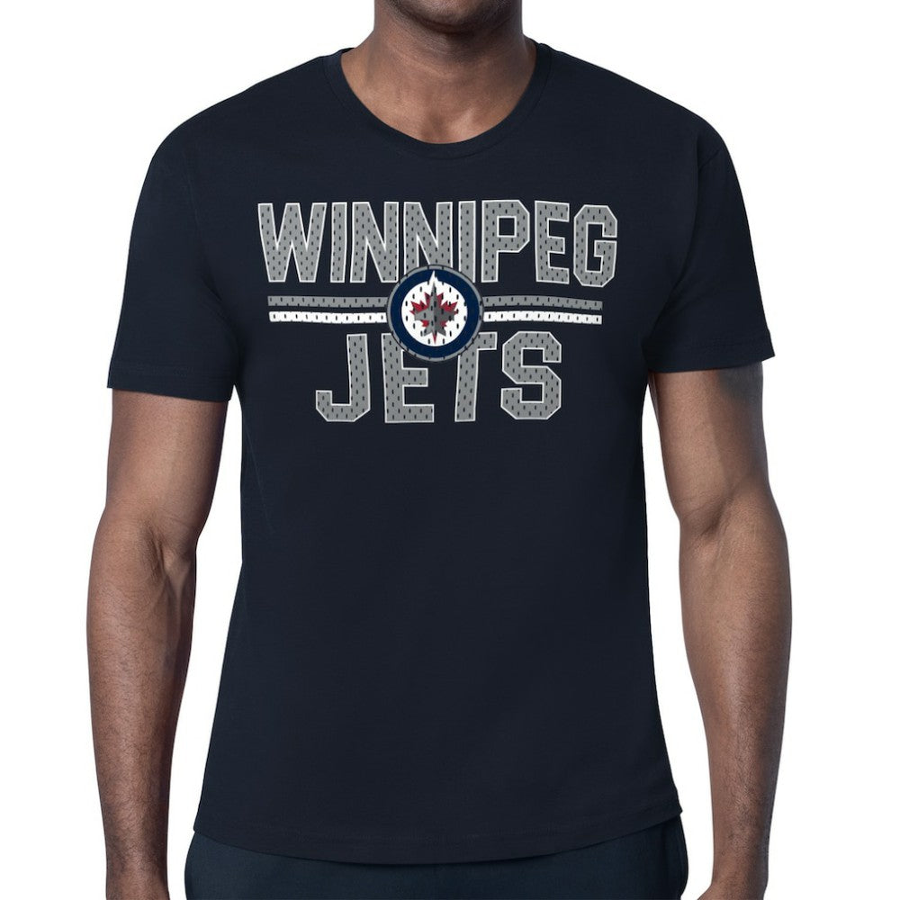 Winnipeg Jets Starter Mesh Look Team Name T-Shirt For Sale