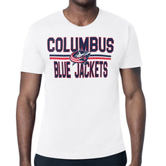 Columbus Blue Jackets Starter Mesh Look Team Name T-Shirt Sale