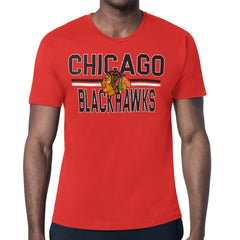 Chicago Blackhawks Starter Mesh Look Team Name T-Shirt Sale