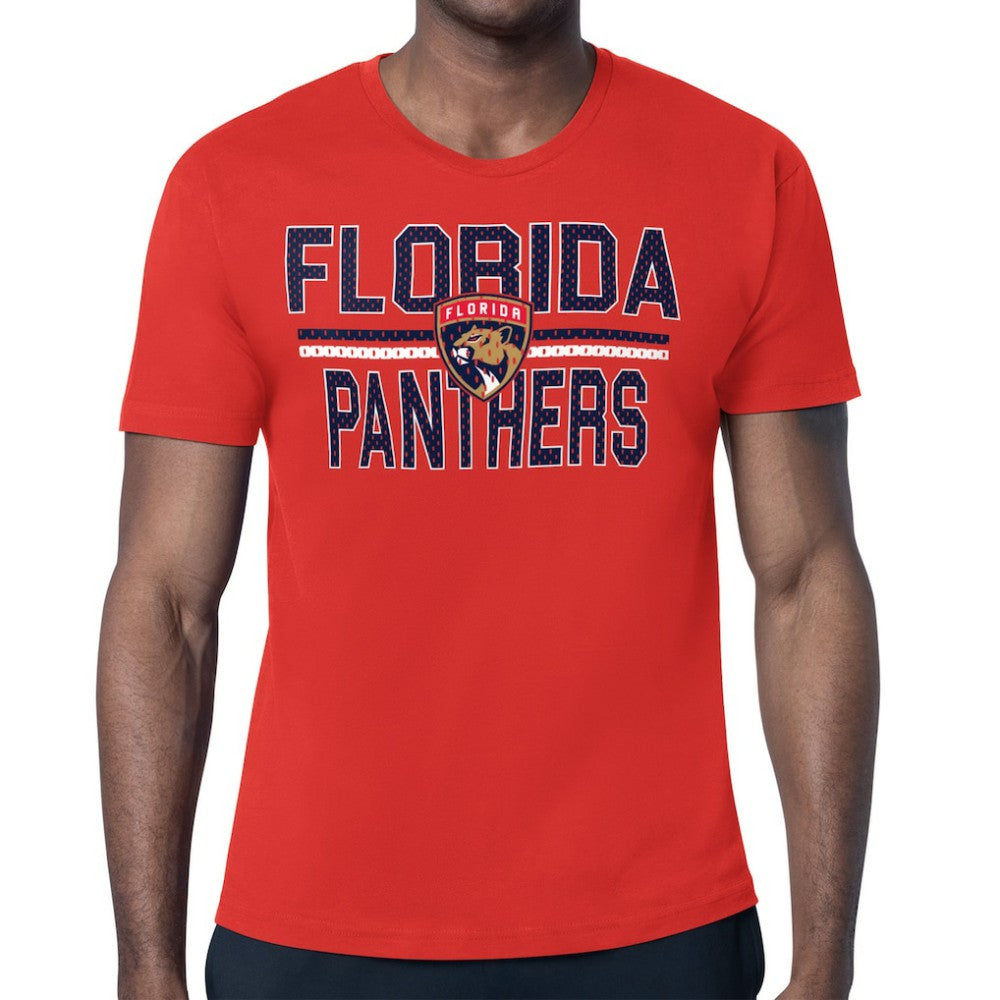 Florida Panthers Starter Mesh Look Team Name T-Shirt Outlet