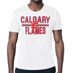 Calgary Flames Starter Mesh Look Team Name T-Shirt Sale