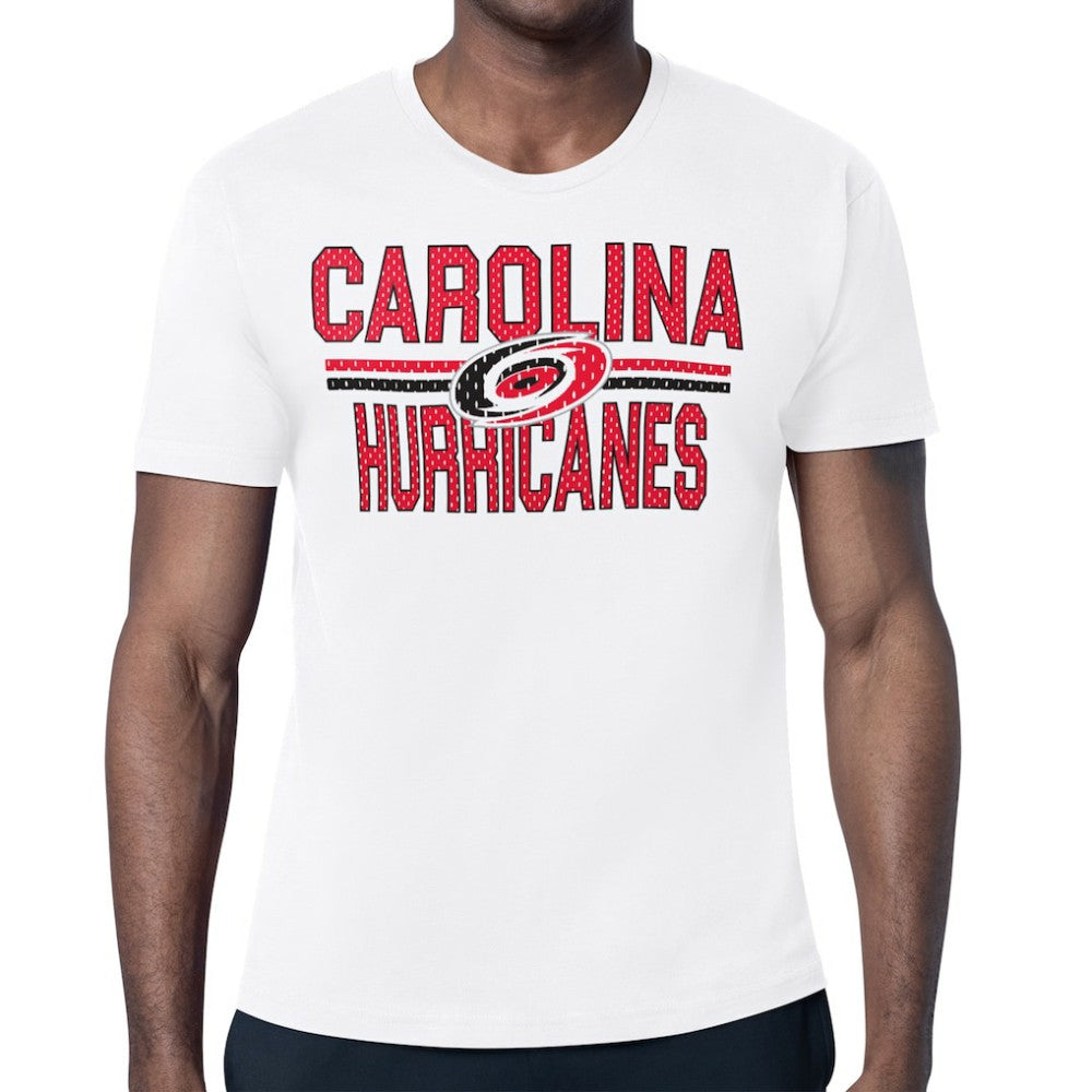 Carolina Hurricanes Starter Mesh Look Team Name T-Shirt On Sale