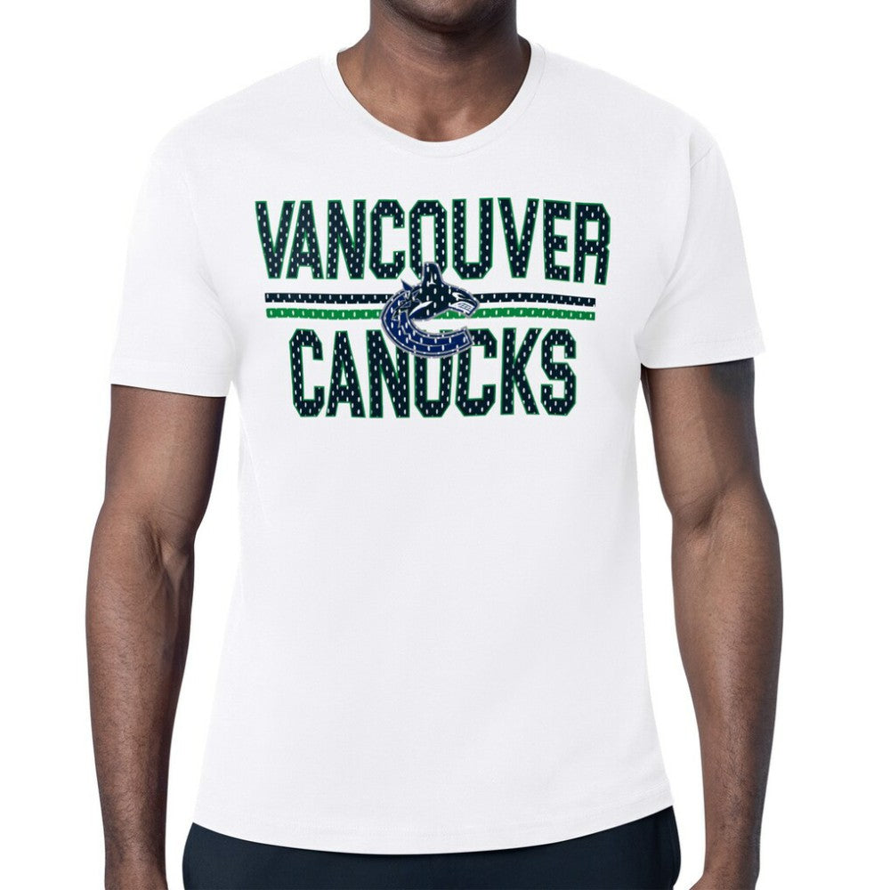 Vancouver Canucks Starter Mesh Look Team Name T-Shirt Outlet