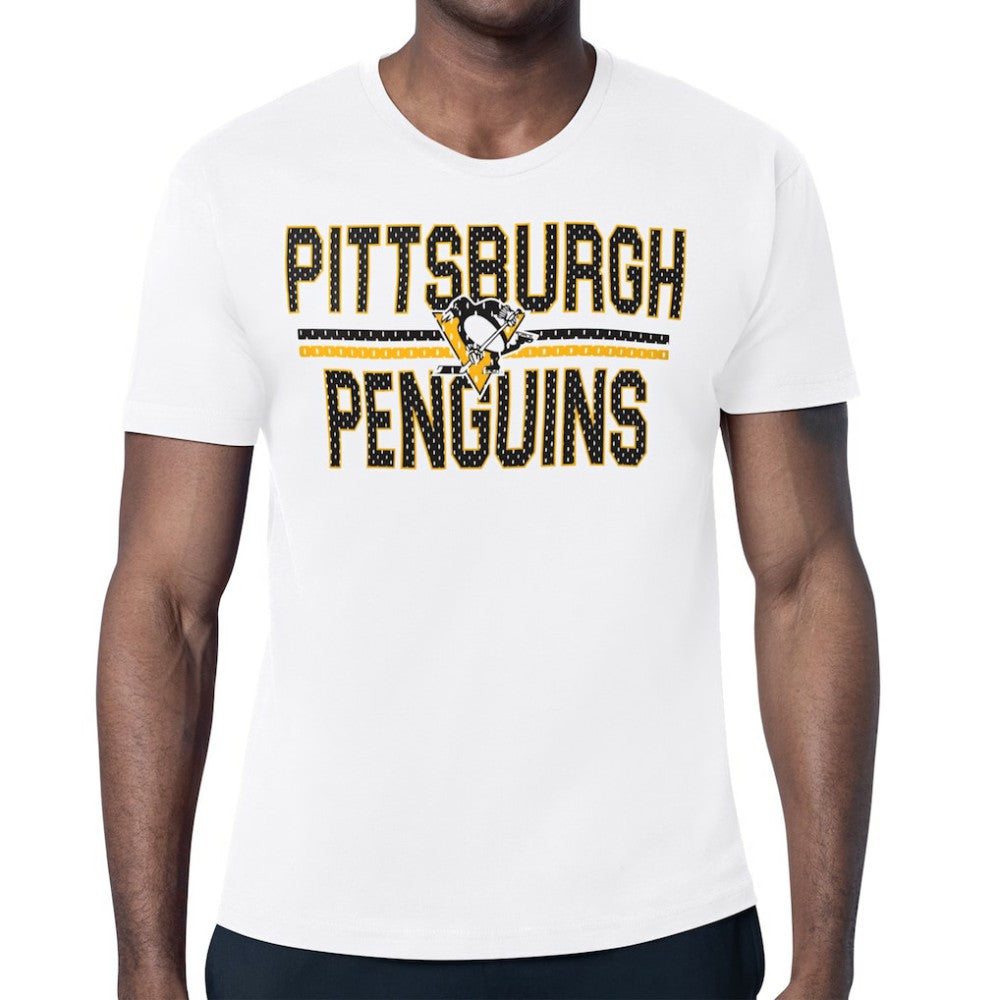 Pittsburgh Penguins Starter Mesh Look Team Name T-Shirt Outlet