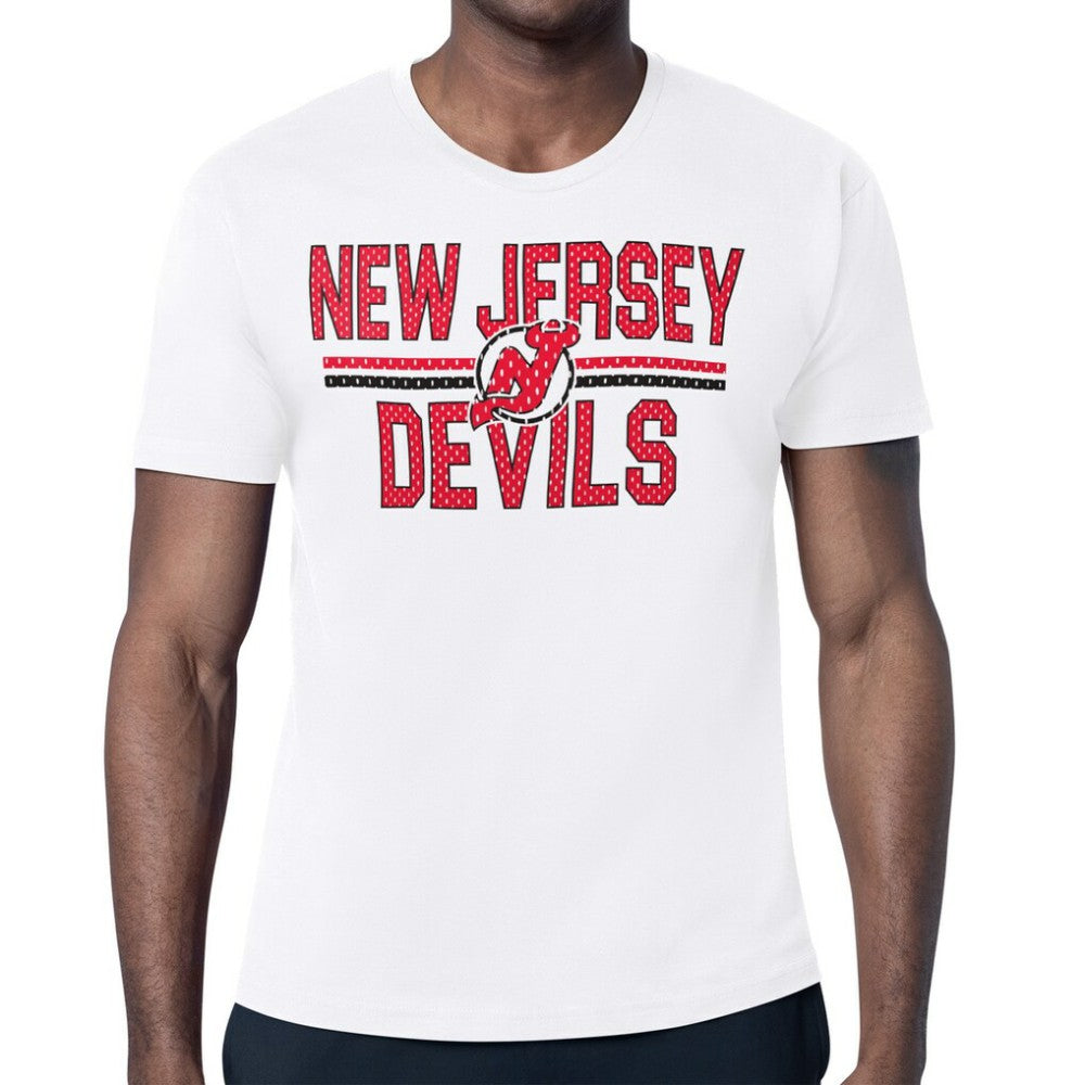 New Jersey Devils Starter Mesh Look Team Name T-Shirt For Sale