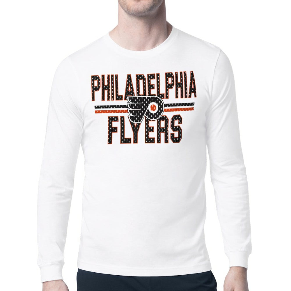 Philadelphia Flyers Starter Mesh Look Team Name Long Sleeve T-Shirt Sale