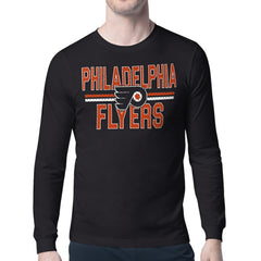 Philadelphia Flyers Starter Mesh Look Team Name Long Sleeve T-Shirt Discount