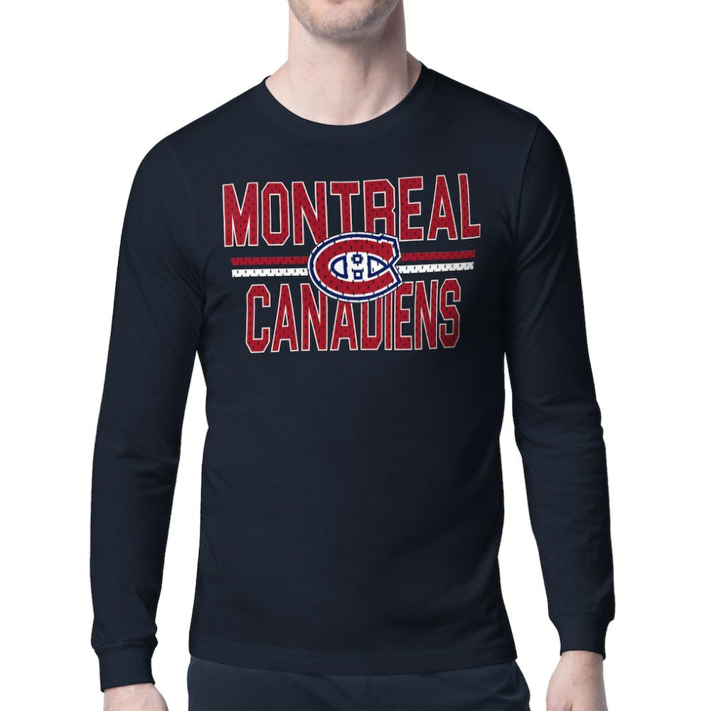 Montreal Canadiens Starter Mesh Look Team Name Long Sleeve T-Shirt On Sale