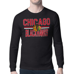 Chicago Blackhawks Starter Mesh Look Team Name Long Sleeve T-Shirt Outlet