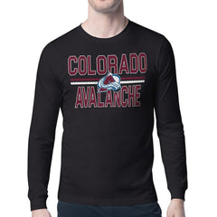 Colorado Avalanche Starter Mesh Look Team Name Long Sleeve T-Shirt On Sale