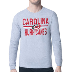 Carolina Hurricanes Starter Mesh Look Team Name Logo Long Sleeve T-Shirt Discount