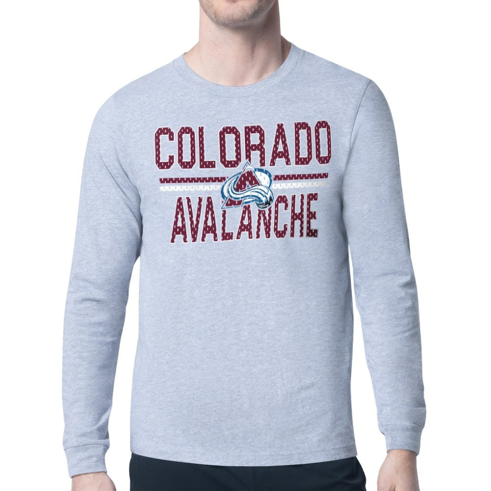 Colorado Avalanche Starter Mesh Look Team Name Logo Long Sleeve T-Shirt Online