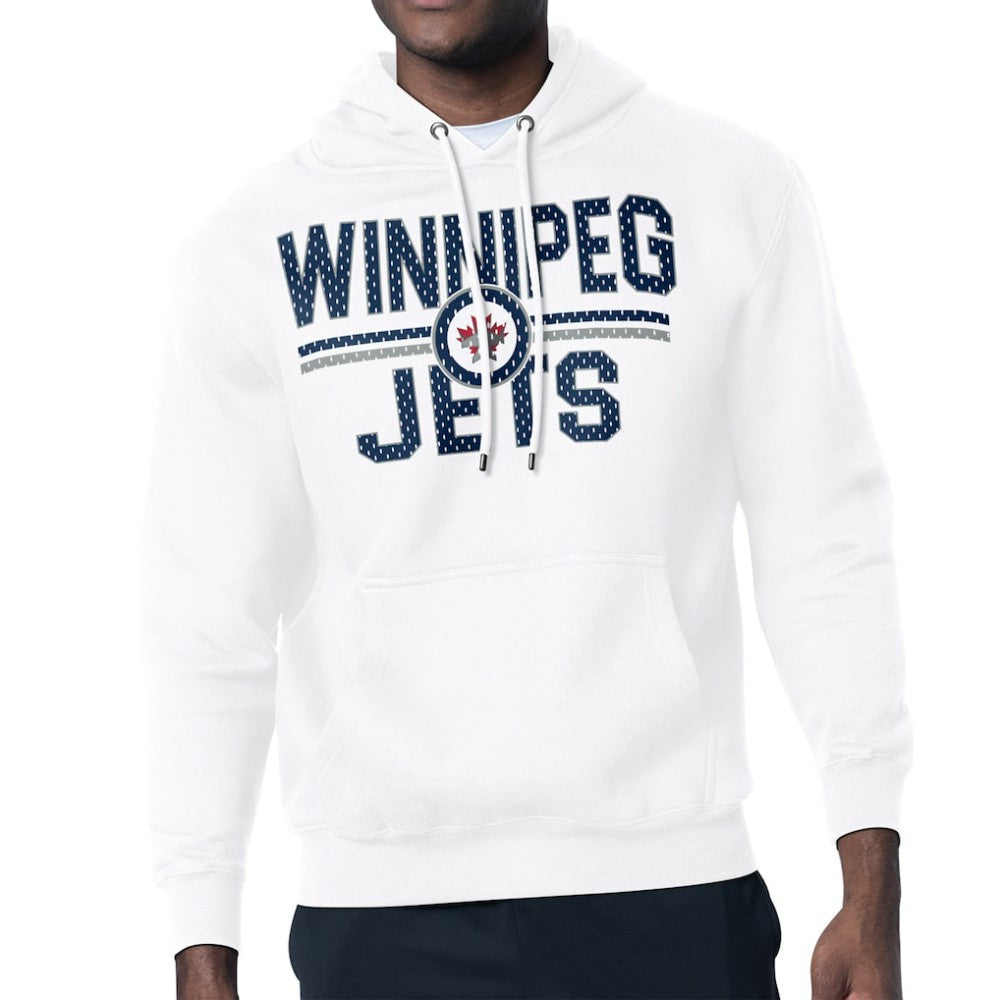 Winnipeg Jets Starter Mesh Look Team Name Logo Tri-Blend Pullover Hoodie Online
