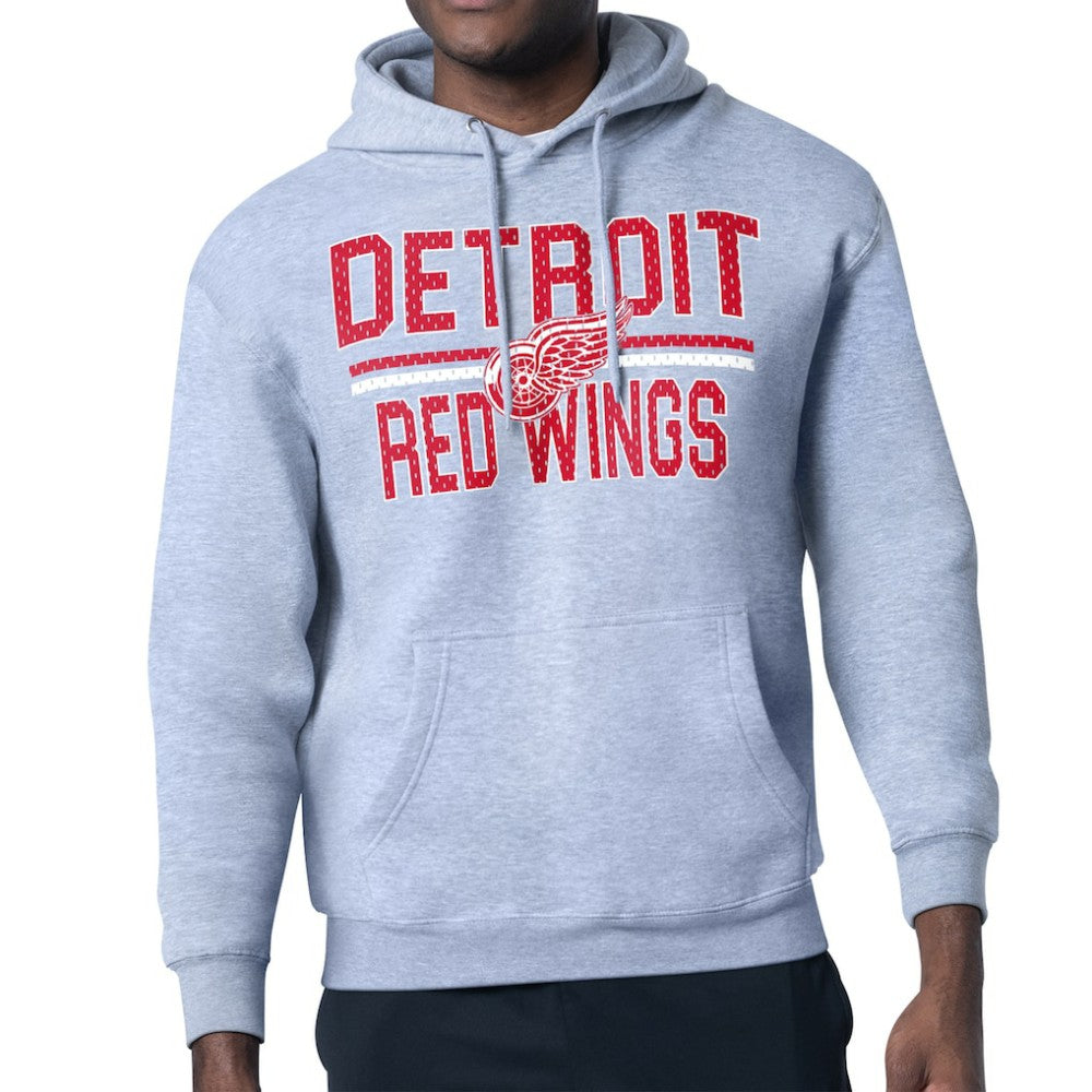 Detroit Red Wings Starter Mesh Look Team Name Logo Tri-Blend Pullover Hoodie Online