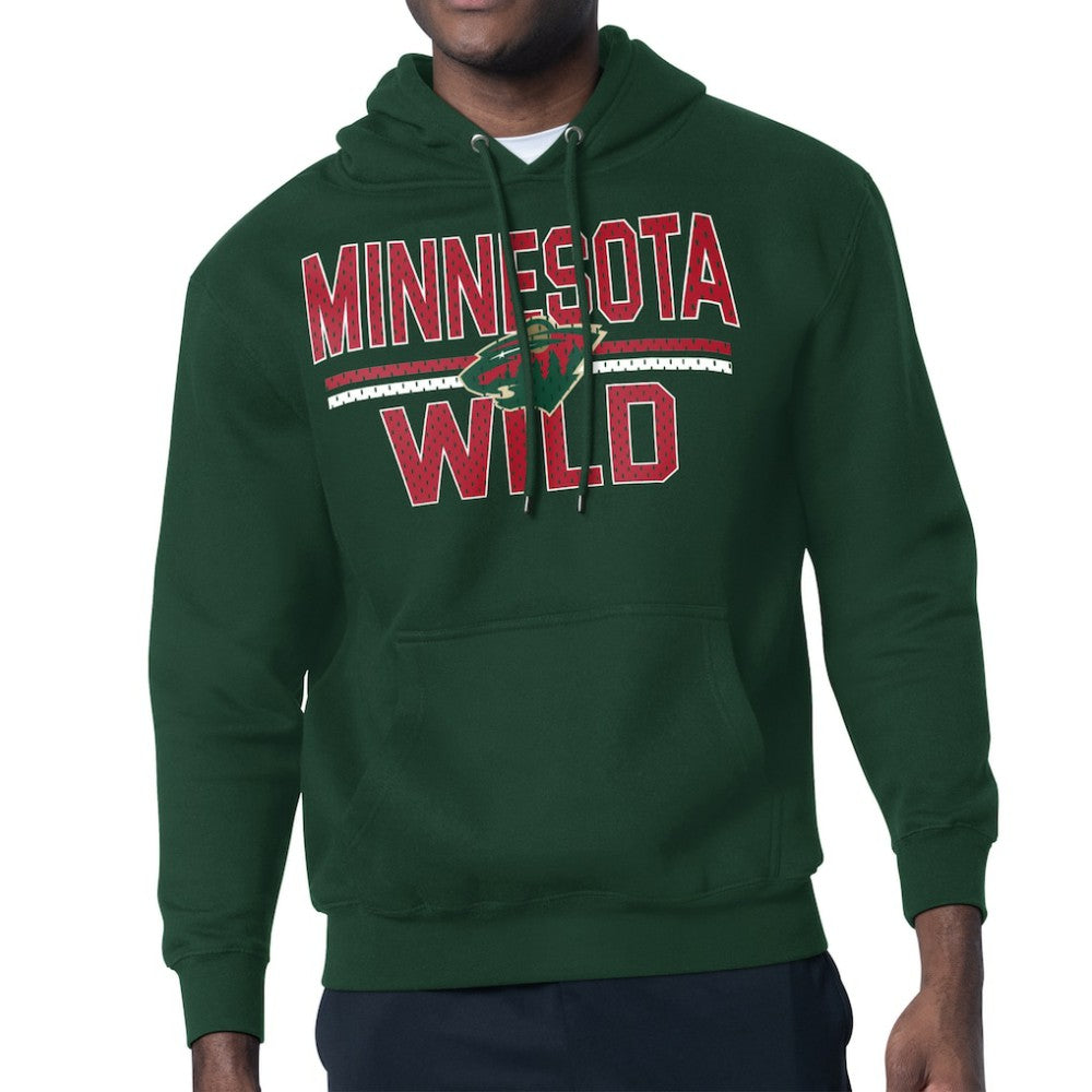 Minnesota Wild Starter Mesh Look Team Name Logo Tri-Blend Pullover Hoodie Discount