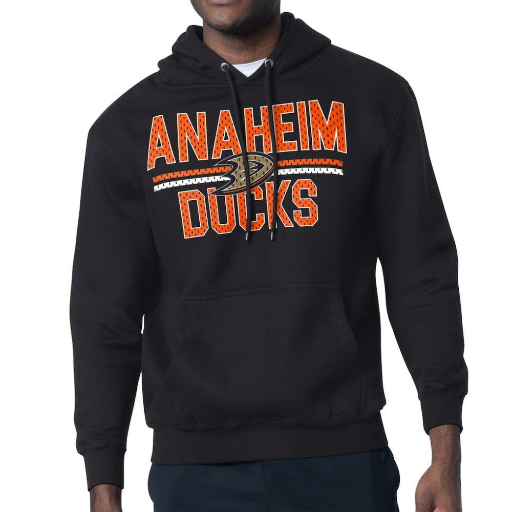 Anaheim Ducks Starter Mesh Look Team Name Logo Tri-Blend Pullover Hoodie Outlet