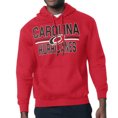 Carolina Hurricanes Starter Mesh Look Team Name Logo Tri-Blend Pullover Hoodie For Sale