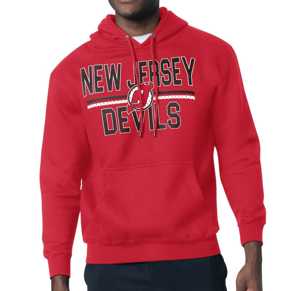New Jersey Devils Starter Mesh Look Team Name Logo Tri-Blend Pullover Hoodie On Sale