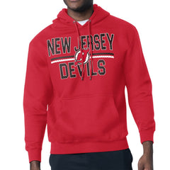 New Jersey Devils Starter Mesh Look Team Name Logo Tri-Blend Pullover Hoodie On Sale