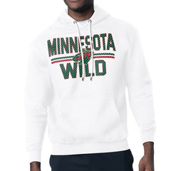 Minnesota Wild Starter Mesh Look Team Name Logo Tri-Blend Pullover Hoodie Outlet