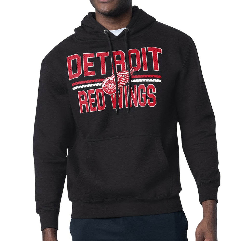 Detroit Red Wings Starter Mesh Look Team Name Logo Tri-Blend Pullover Hoodie Sale