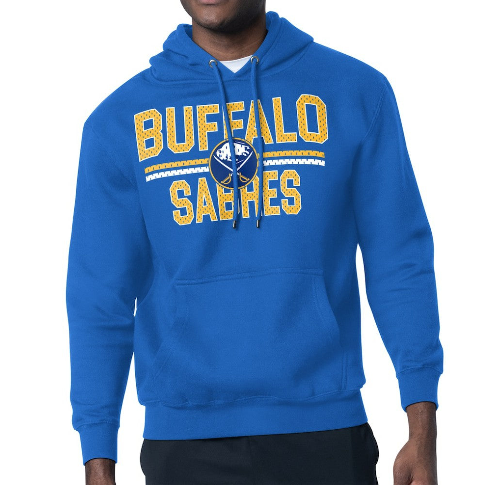 Buffalo Sabres Starter Mesh Look Team Name Logo Tri-Blend Pullover Hoodie For Sale